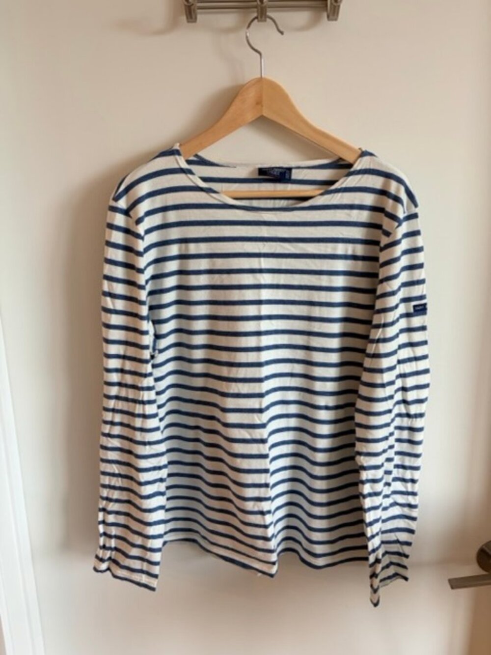 Saint James Striped Long Sleeve Shirt - Blue/White